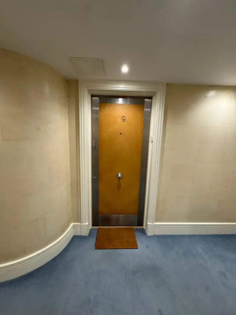 Completed fire door installation in a London heritage residential building